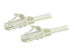 StarTech.com 3m CAT6 Ethernet Cable, 10 Gigabit Snagless RJ45 650MHz 100W PoE Patch Cord, CAT 6 10GbE UTP Network Cable w/Strain Relief, White, Fluke Tested/Wiring is UL Certified/TIA - Category 6 - 24AWG (N6PATC3MWH) - patch cable - 3 m - white