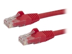 StarTech.com 100ft CAT6 Ethernet Cable, 10 Gigabit Snagless RJ45 650MHz 100W PoE Patch Cord, CAT 6 10GbE UTP Network Cable w/Strain Relief, Red, Fluke Tested/Wiring is UL Certified/TIA - Category 6 - 24AWG (N6PATCH100RD) - patch cable - 30.5 m - red