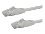 StarTech.com 75ft CAT6 Ethernet Cable, 10 Gigabit Snagless RJ45 650MHz 100W PoE Patch Cord, CAT 6 10GbE UTP Network Cable w/Strain Relief, White, Fluke Tested/Wiring is UL Certified/TIA - Category 6 - 24AWG (N6PATCH75WH) - patch cable - 22.9 m - white