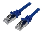 StarTech.com 5m CAT6 Ethernet Cable, 10 Gigabit Shielded Snagless RJ45 100W PoE Patch Cord, CAT 6 10GbE SFTP Network Cable w/Strain Relief, Blue, Fluke Tested/Wiring is UL Certified/TIA - Category 6 - 26AWG (N6SPAT5MBL) - patch cable - 5 m - blue