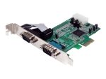 StarTech.com 2 Port Native PCI Express RS232 Serial Adapter Card with 16550 UART (PEX2S553) - serial adapter - PCIe - RS-232 x 2