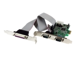 StarTech.com 2S1P Native PCI Express Parallel Serial Combo Card with 16550 UART - PCIe 2x Serial 1x Parallel RS232 Adapter Card (PEX2S5531P) - parallel/serial adapter - PCIe