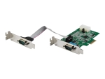 StarTech.com 2-port PCI Express RS232 Serial Adapter Card, PCIe RS232 Serial Host Controller Card, PCIe to Serial DB9 COM Ports, 16950 UART, Low Profile Expansion Card, Windows/macOS/Linux - Full/Low-Profile (PEX2S953LP) - serial adapter - PCIe - RS-232 x
