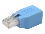 StarTech.com Cisco Console Rollover Adapter for RJ45 Ethernet Cable - Network adapter cable - RJ-45 (M) to RJ-45 (F) - blue - ROLLOVER - network adapter cable - blue