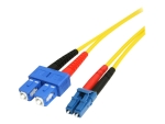 StarTech.com 4m Fiber Optic Cable - Single-Mode Duplex 9/125 - LSZH - LC/SC - OS1 - LC to SC Fiber Patch Cable (SMFIBLCSC4) - patch cable - 4 m - yellow