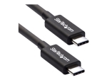 StarTech.com 40Gbps Thunderbolt 3 Cable - 1.6ft/0.5m - Black - 5k 60Hz/4k 60Hz - Certified TB3 USB-C Charger Cord w/ 100W Power Delivery (TBLT34MM50CM) - Thunderbolt cable - USB-C to USB-C - 50 cm