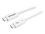 StarTech.com 40Gbps Thunderbolt 3 Cable - 1.6ft/0.5m - White - 5k 60Hz/4k 60Hz - Certified TB3 USB-C Charger Cord w/ 100W Power Delivery (TBLT34MM50CW) - Thunderbolt cable - 24 pin USB-C to 24 pin USB-C - 50 cm