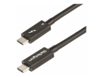 StarTech.com 3ft (1m) Thunderbolt 4 Cable, 40Gbps, 100W Power Delivery, 4K/8K Video, Intel-Certified Thunderbolt Cable - Compatible w/ USB 4/Thunderbolt 4/ USB 3.2/ USB Type-C/DisplayPort/Thunderbolt 3 (TBLT4MM1M) - Thunderbolt cable - Thunderbolt 4 to Th