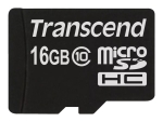 Transcend - flash memory card - 16 GB - microSDHC